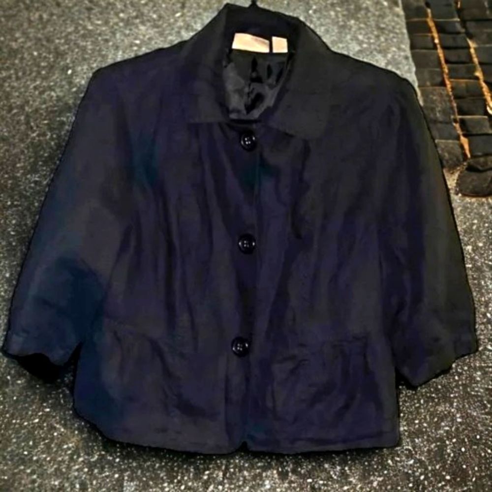 Black Linen Shrug
